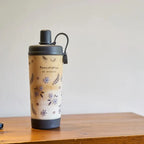 台灣Ricocafe 咖啡保溫杯暖壺  900ml TRITAN 四季花語透明杯