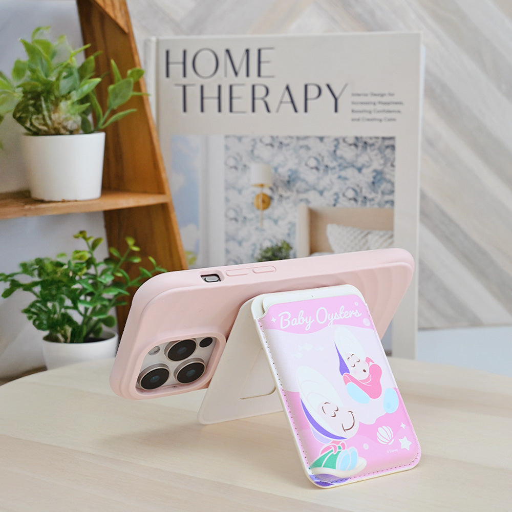 迪士尼小牡蠣與史迪仔的魔法卡套 – 摺疊手機支架 輕鬆收納你的世界