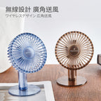 日式Machino 燈光無線風扇 – 透明水晶7色LED設計